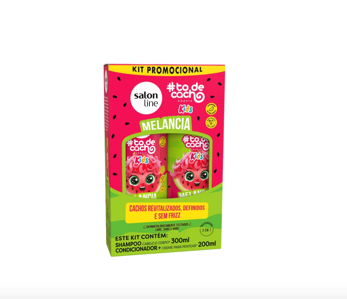 Kit Shampoo e Condicionador Melancia #todecacho Kids