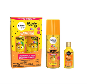 Kit Shampoo + Condicionador + Óleo Reparador e Spray Perfumado de Maracujá