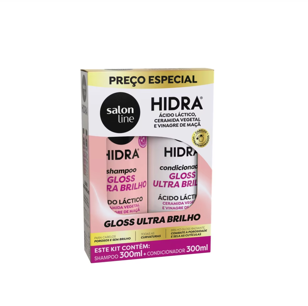 Kit Shampoo + Condicionador Hidra Nutrição e Brilho Salon Line 300ml