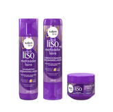 Combo Matizador Loiros Shampoo + Máscara + Condicionador Meu Liso Salon Line