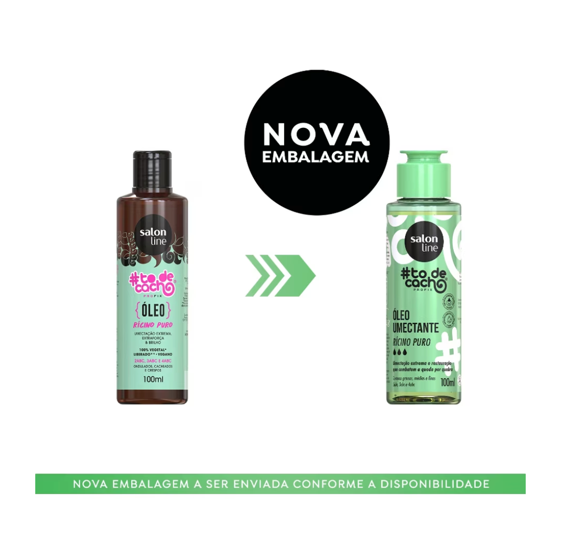 Óleo de Umectação #todecacho Rícino Puro! Salon Line 100ml