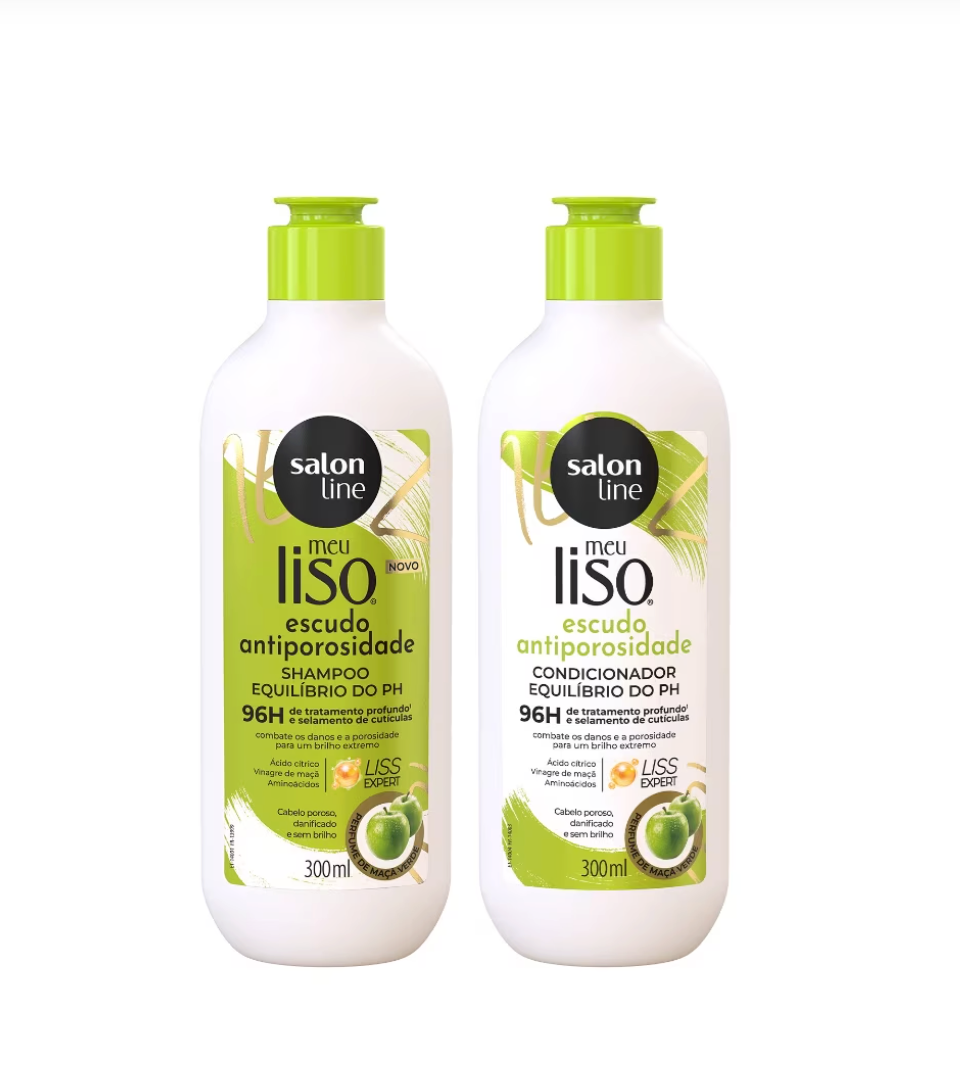 Kit Shampoo + Condicionador Meu Liso Antiporosidade